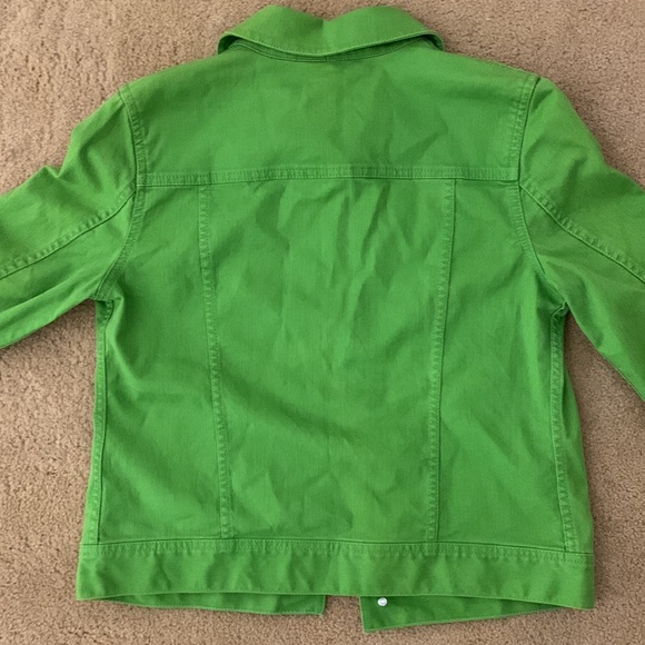 Lime green Talbots jean jacket - Picture 3 of 3